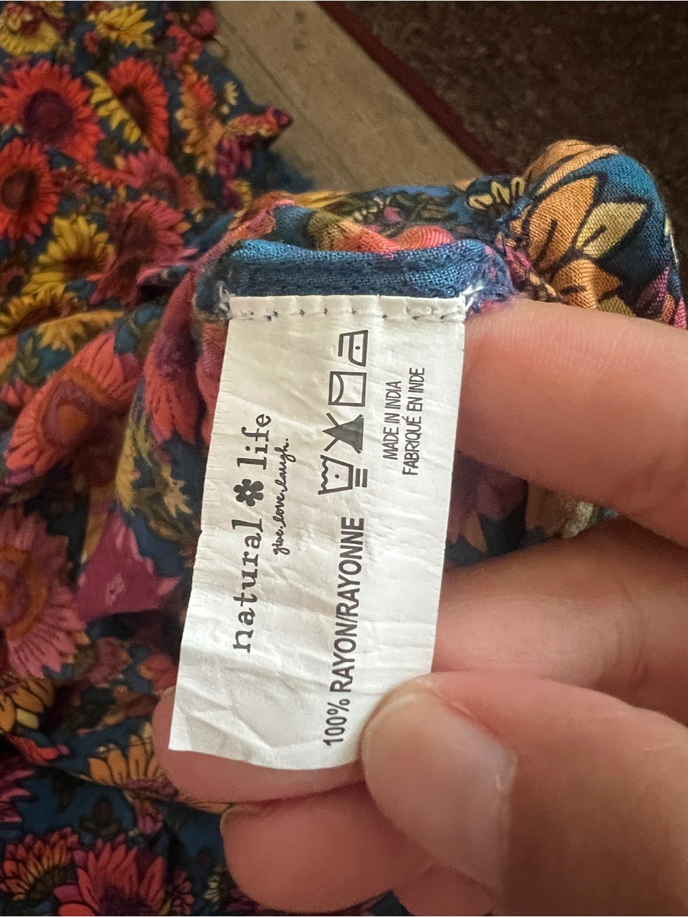 Natural Life Patti Tie-Front Maxi Dress Sunflower Floral Size M Bobo Hippie - Picture 11 of 14